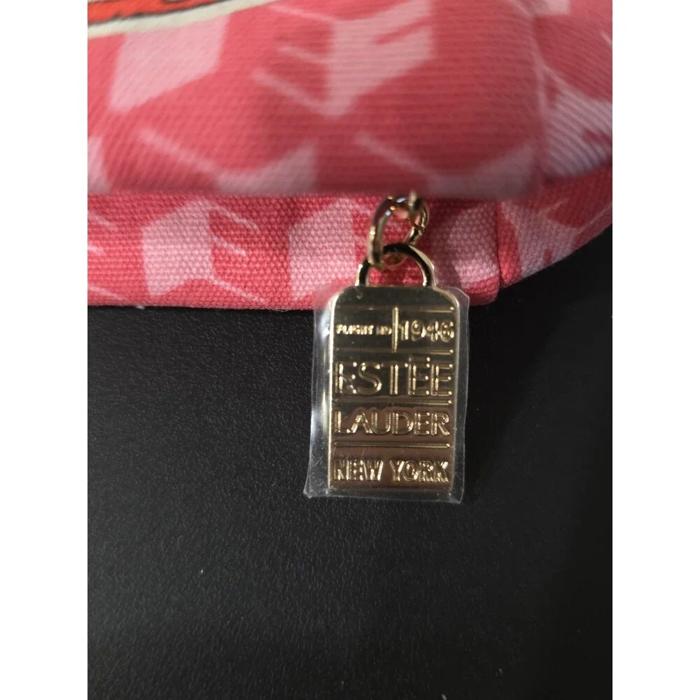Estee Lauder Zip Cosmetic Bag Gift With Purchase World Travel Themed  Pink